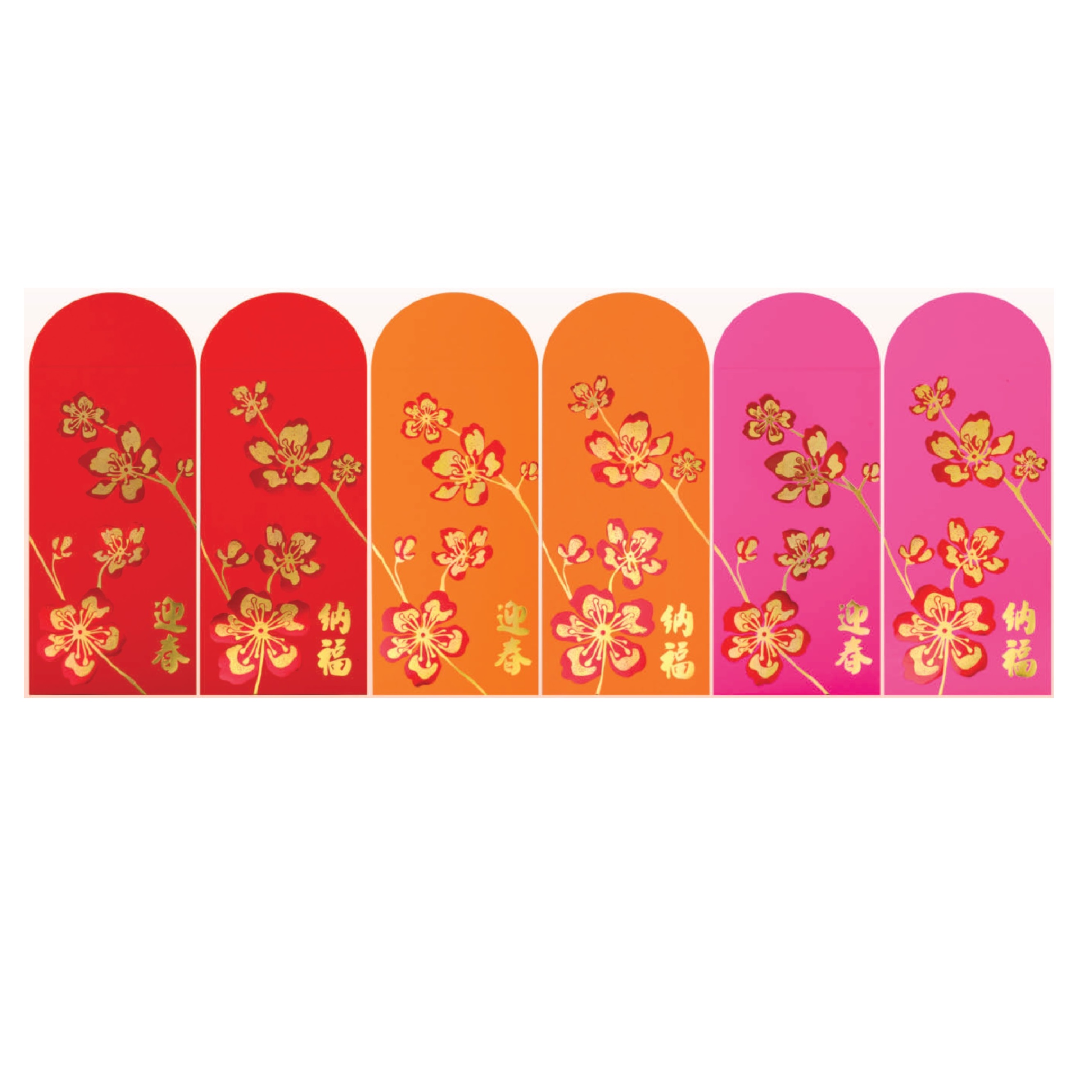 6 in 1 2C Hot Stamping Red Packet